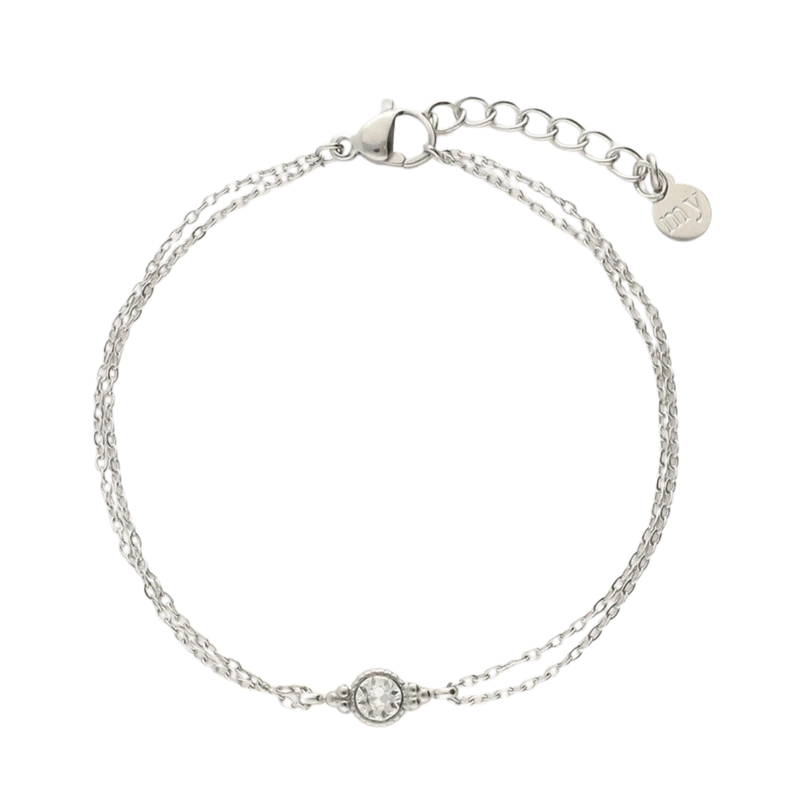 Bracelet Gifting Chain Strass - Silver