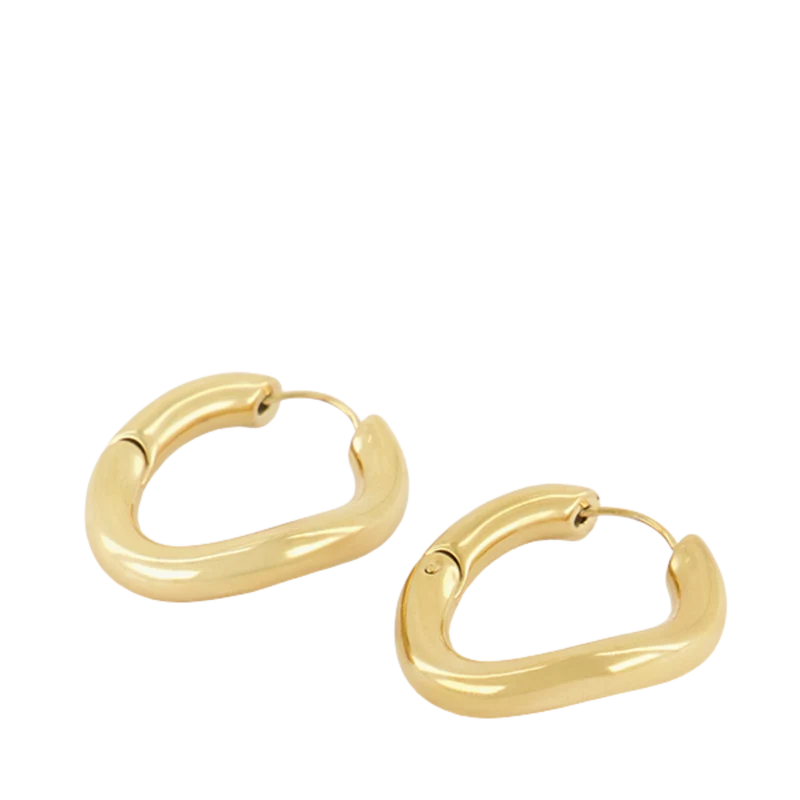 Earrings Twist Hoops - Gold
