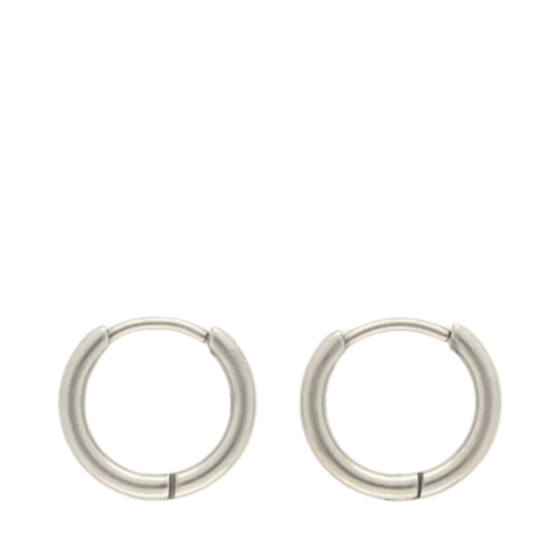 Earrings Basic - 0.9 Cm - Silver