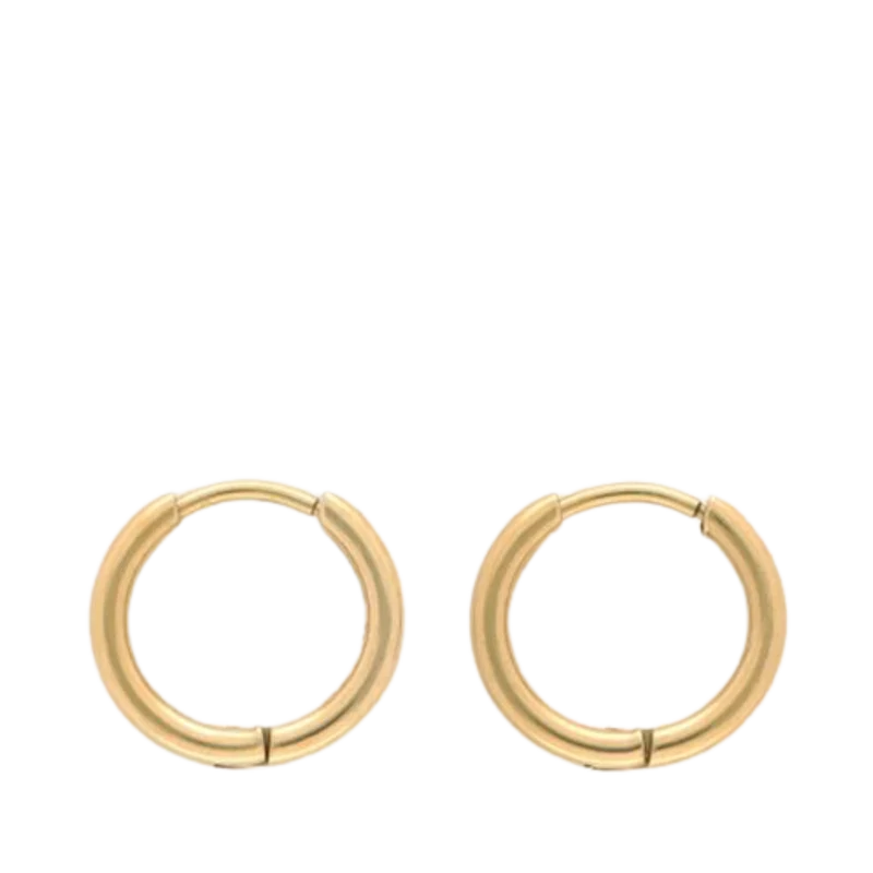 Earrings Basic - 0.9 Cm - Gold