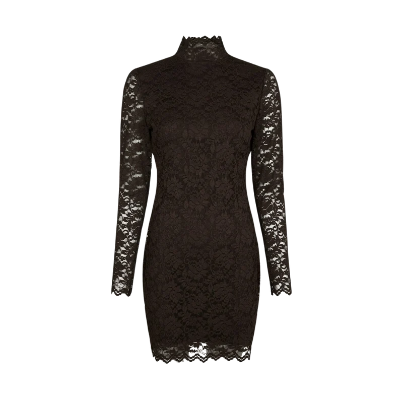 Lizette Laceflower Dress - Brown