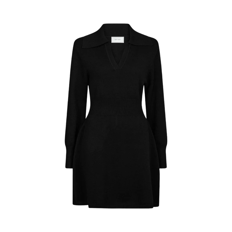 Melia Knit Dress - 100 Black