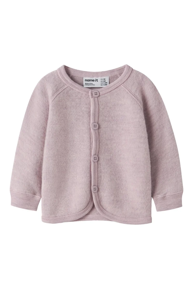 Name It - Nbfwmino Wool Ls Card - 4957695 Violet Ice