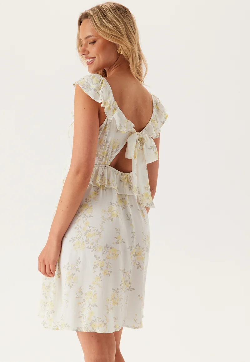 Frill Viscose Dress Short