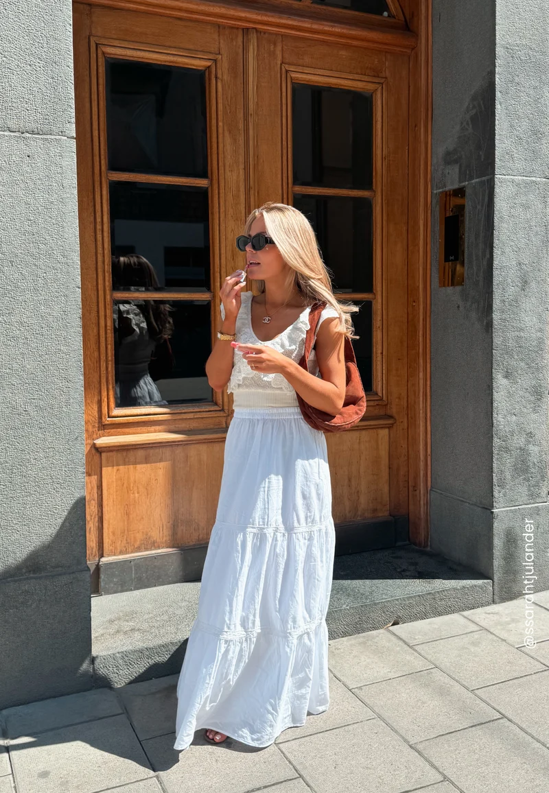 Cotton Lace Maxi Skirt