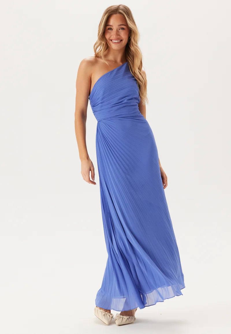 Mirabelle Pleated Asymm Maxi Dress