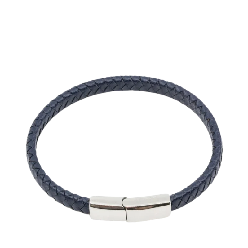 Leather Bracelet - Blue