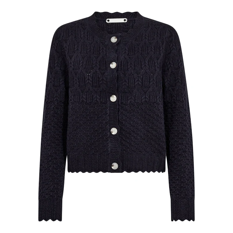 Co´Couture - 32130 Rowcc Pointelle Cardigan 500192 - 40007 - Navy
