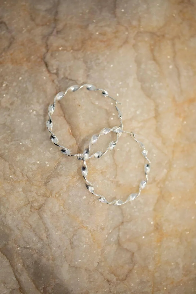 Rooted - Luise Big Earring - Forsølvet
