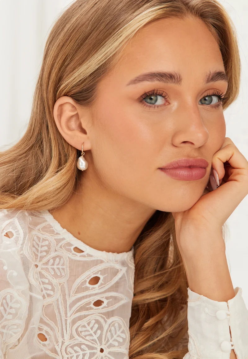 Sky Pearl Earrings Gold-plated