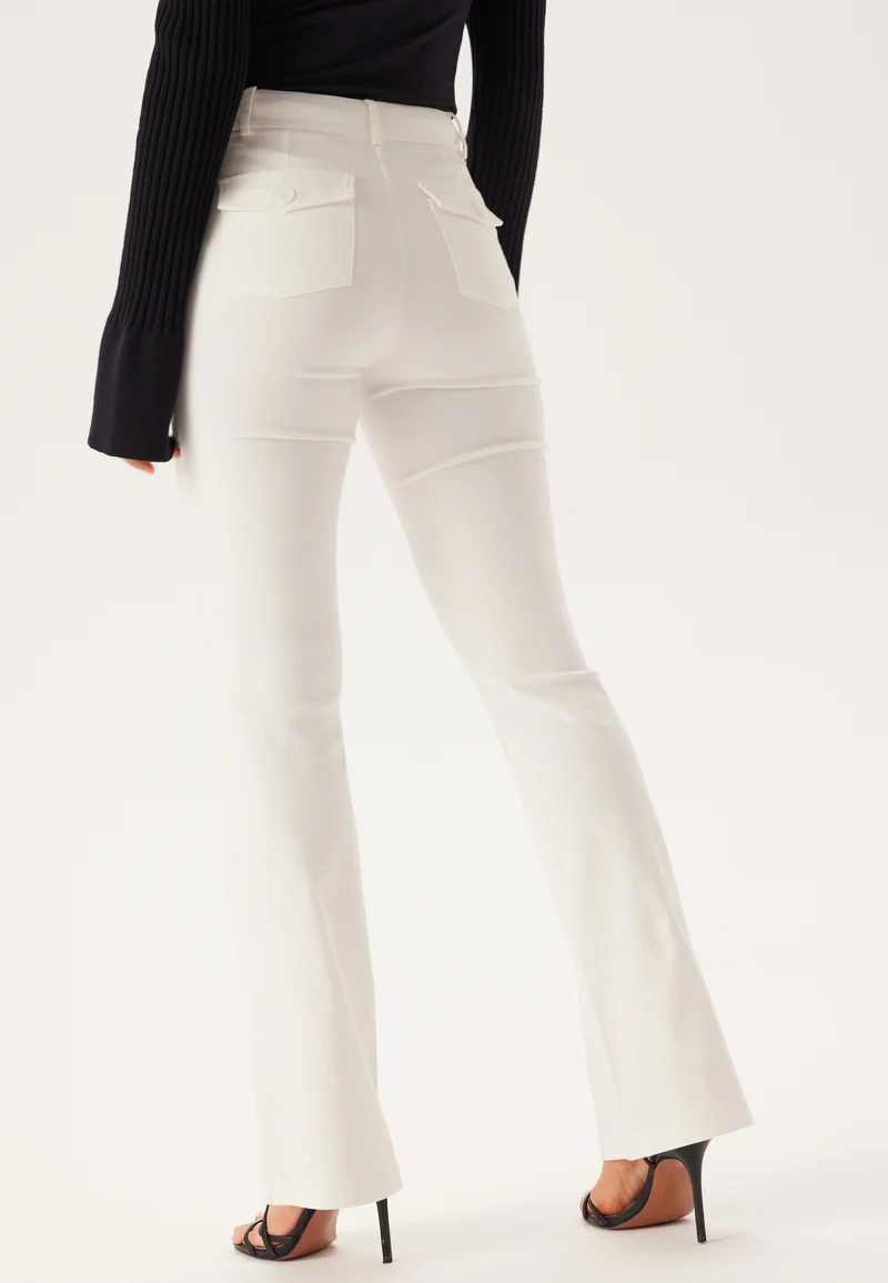 Stretchy Back Pocket Trousers
