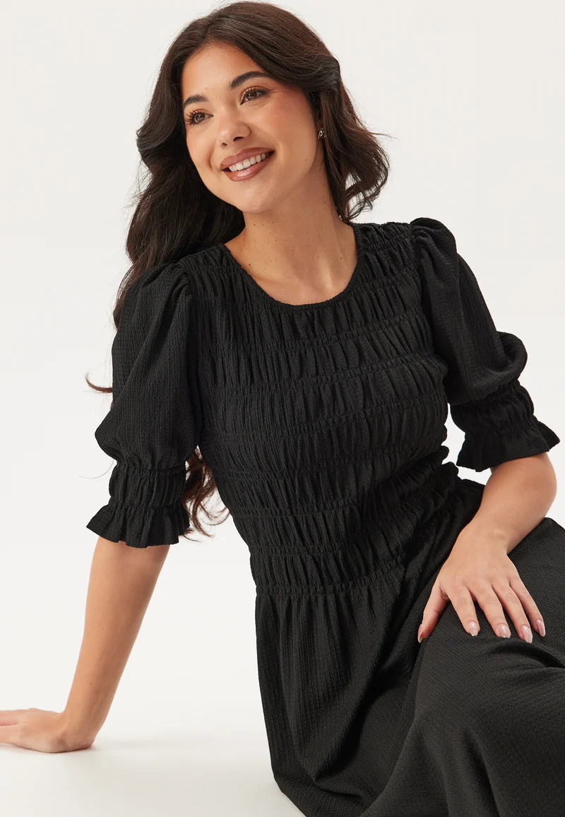Short Sleeve Smock Dress