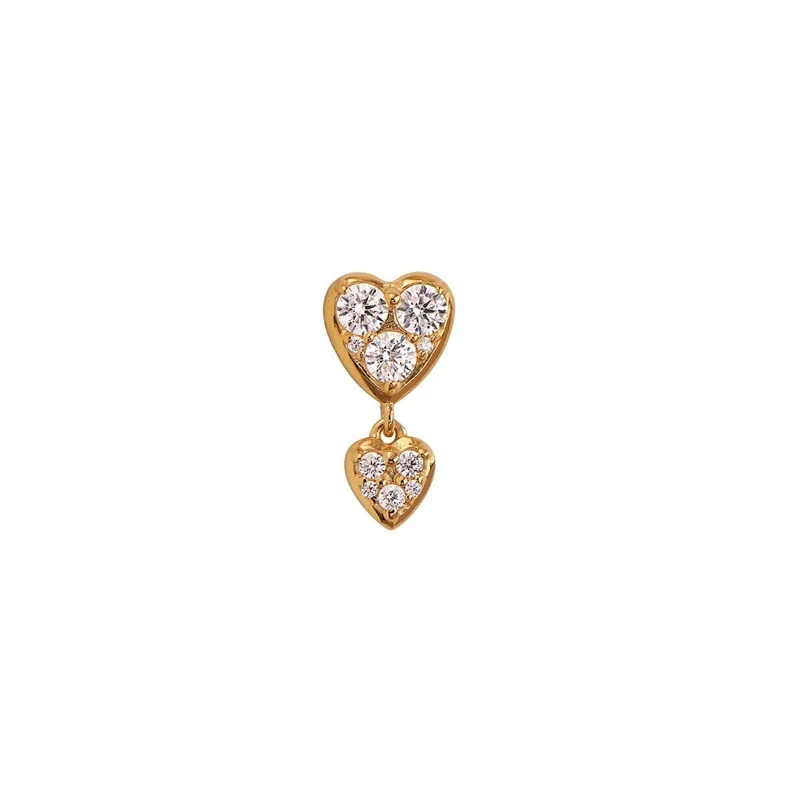 Stine A - J'Adore Two Petit Hearts Earring - Single - 1424-02-S