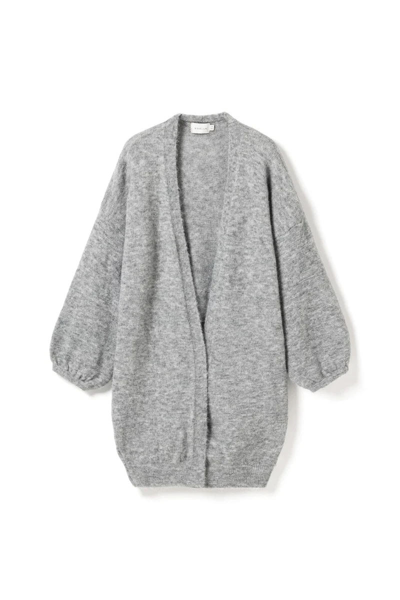Noella - N-Maricela Knit Cardigan 16310002 - 1495 - Medium Grey Melange