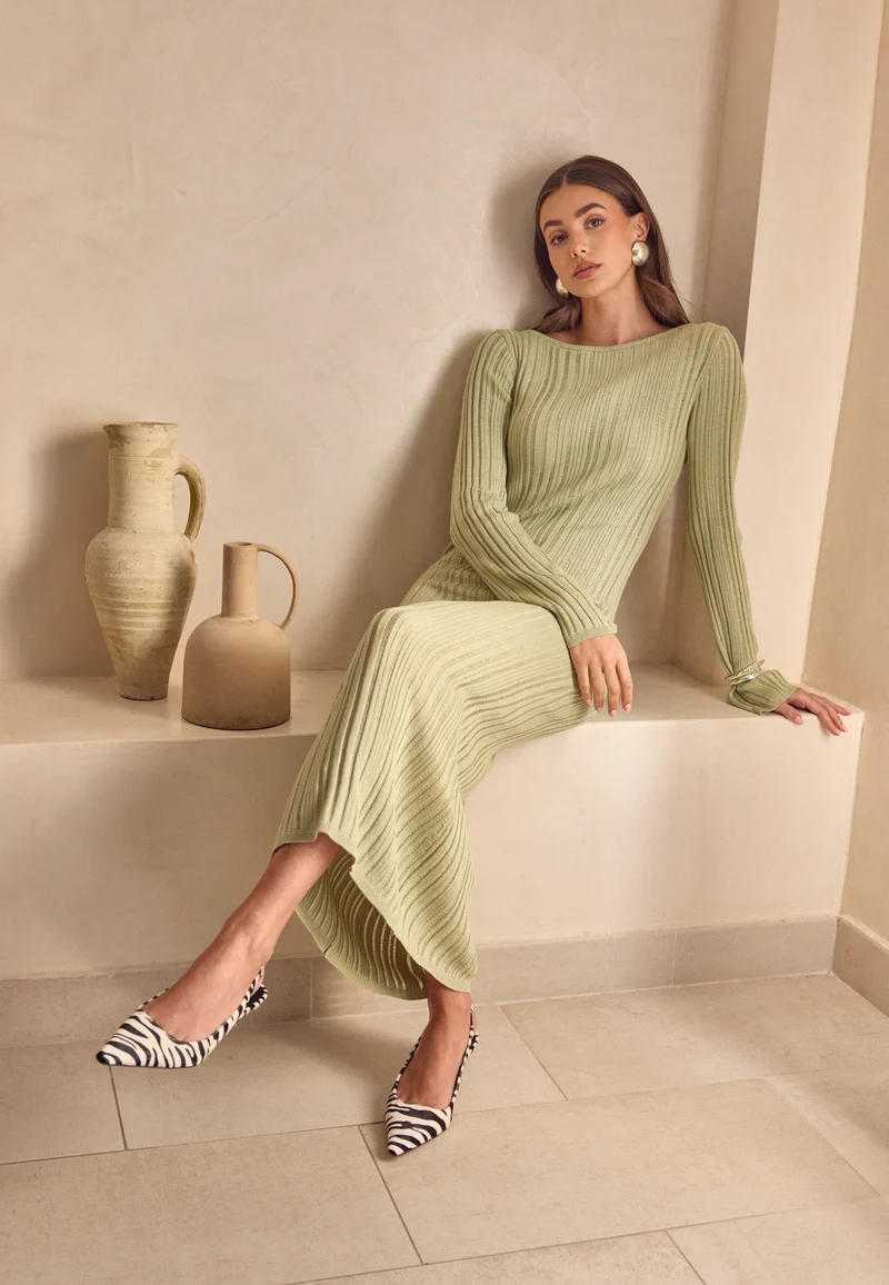 Structure Knitted Dress