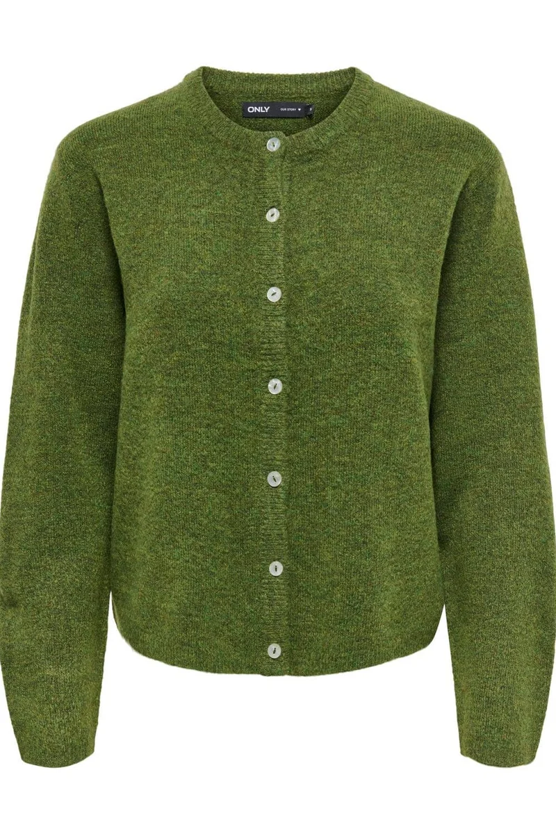 Only - Onlsimoni L/S O-Neck Cardigan Knt - 5112879 Forest Night Melange
