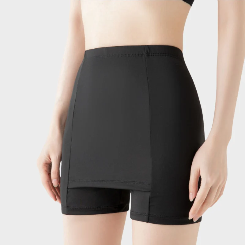 Svart kjol-shorts under klänning för dam