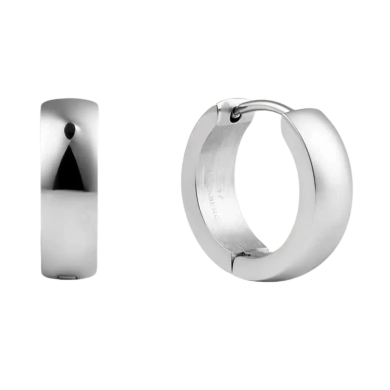 Chunky Silver Hoops Medium - Silver