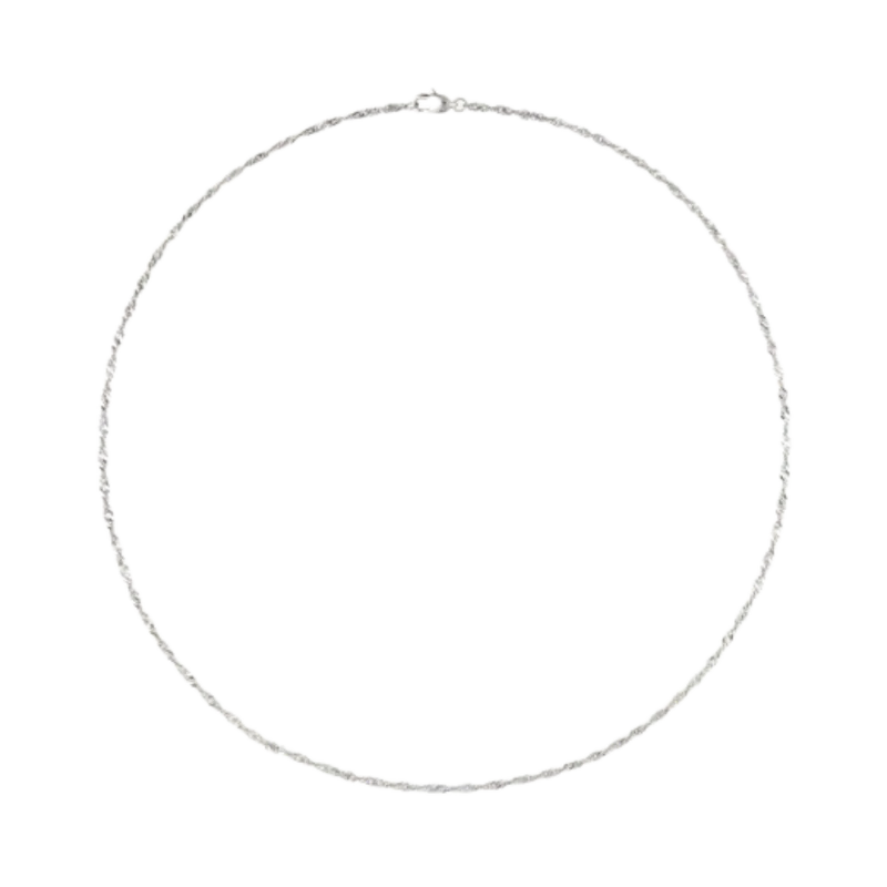 Twirl Silver Necklace - Silver