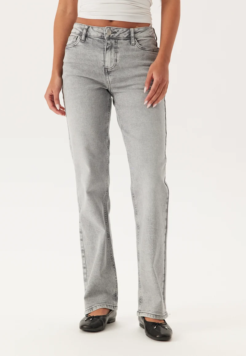Pckelly Mw Straight Jeans Lg