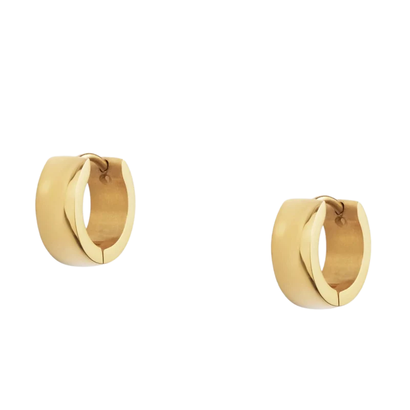 Chunky Gold Hoops Small - Gold
