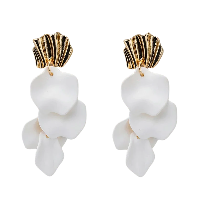 Wave Earrings - White Mat