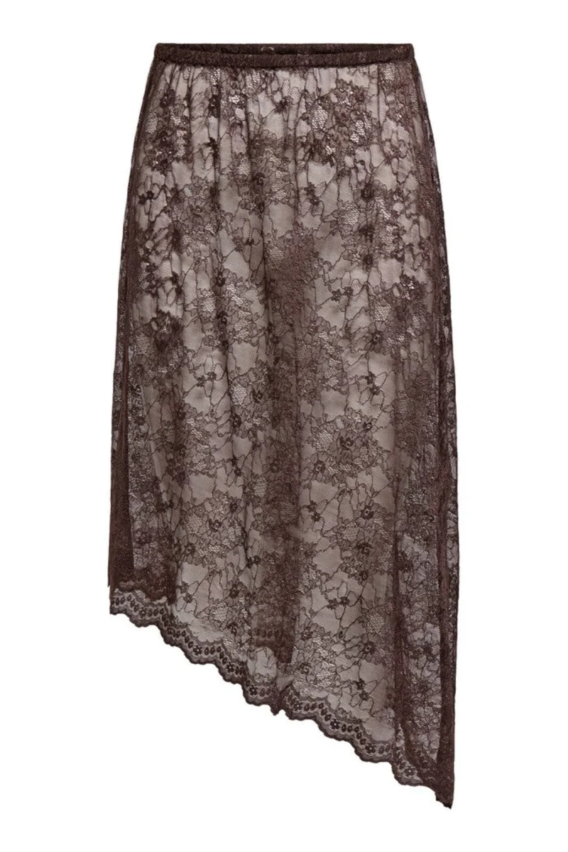 Only - Onlsoba Lace Skirt - 5090277 Coffee Bean