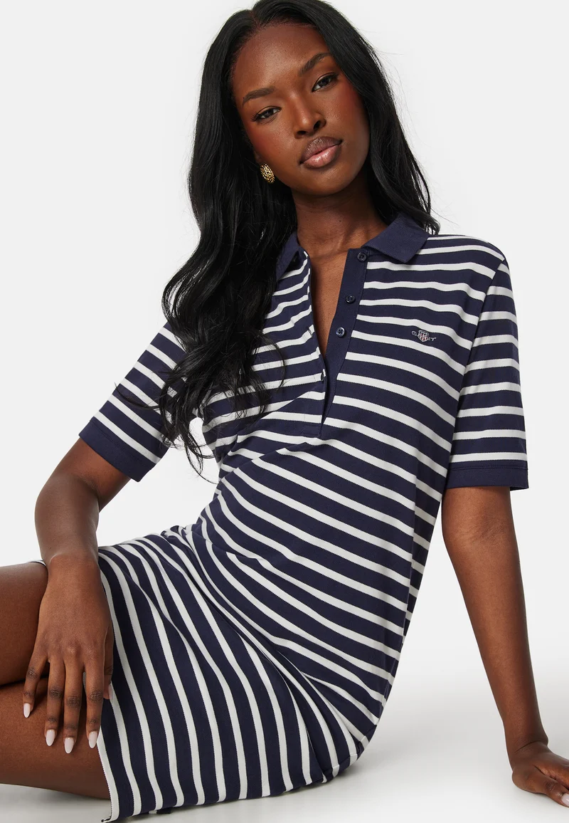 Striped Shield Pique Dress