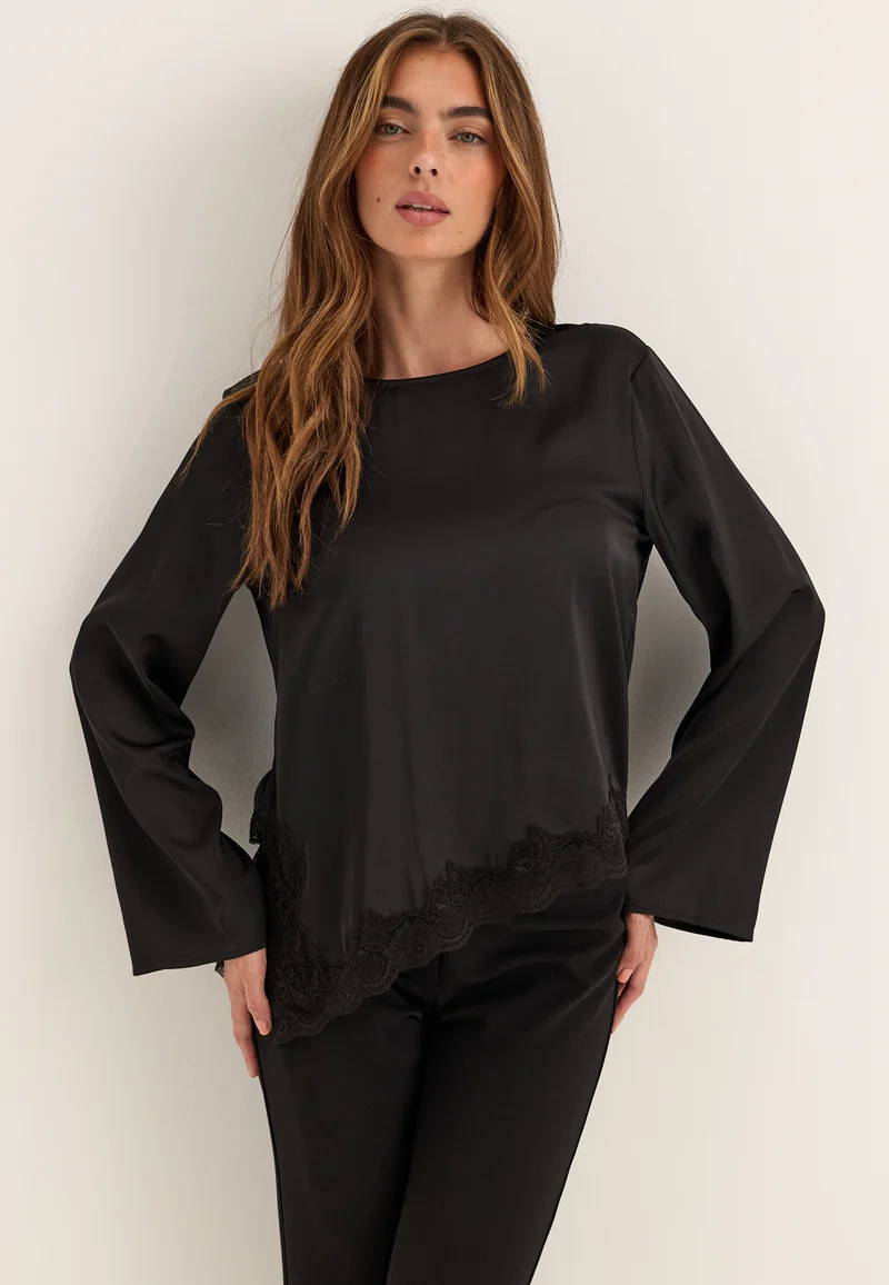 Vionara Lace L/S BLOUSE