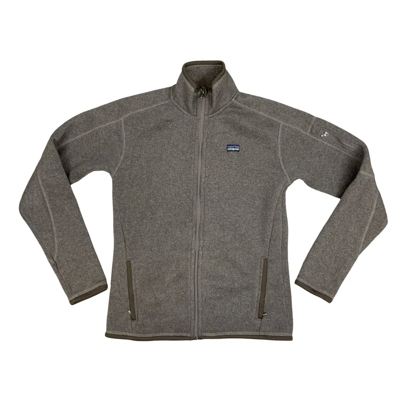 Y2K Patagonia Womens Brown Fleece Zip-Up Jacket Medium