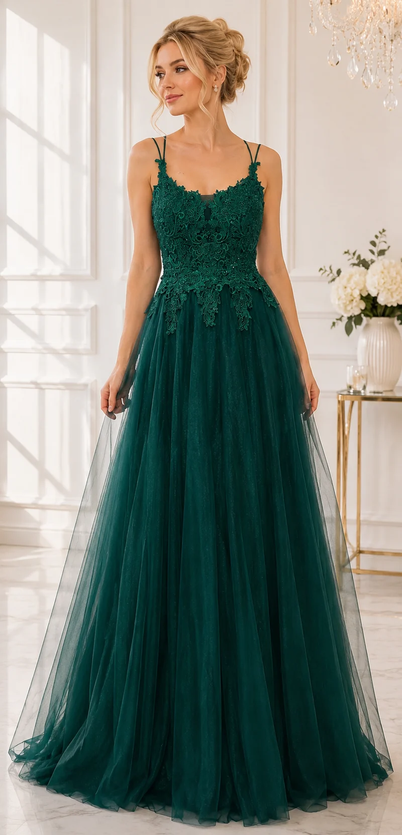 Aftonklänning / Balklänning Venitti 99085 teal