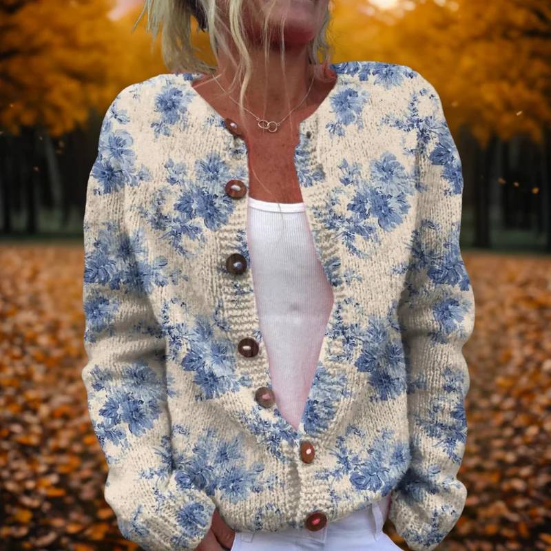 Lianne | Kofta Med Blomsterkonst
