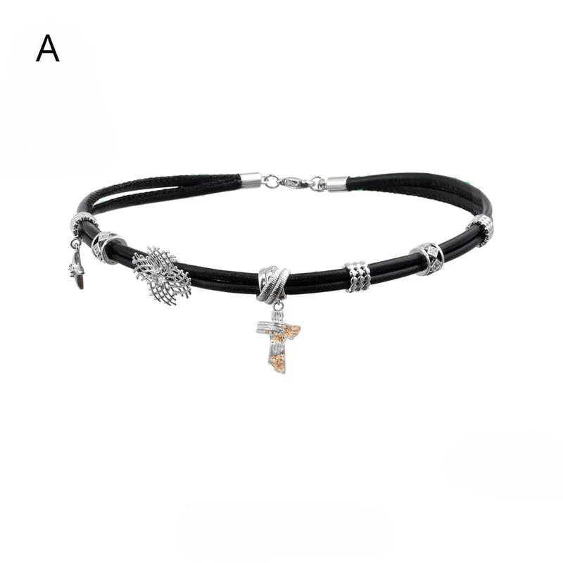 Kvinnors Punk Cross Layered Choker