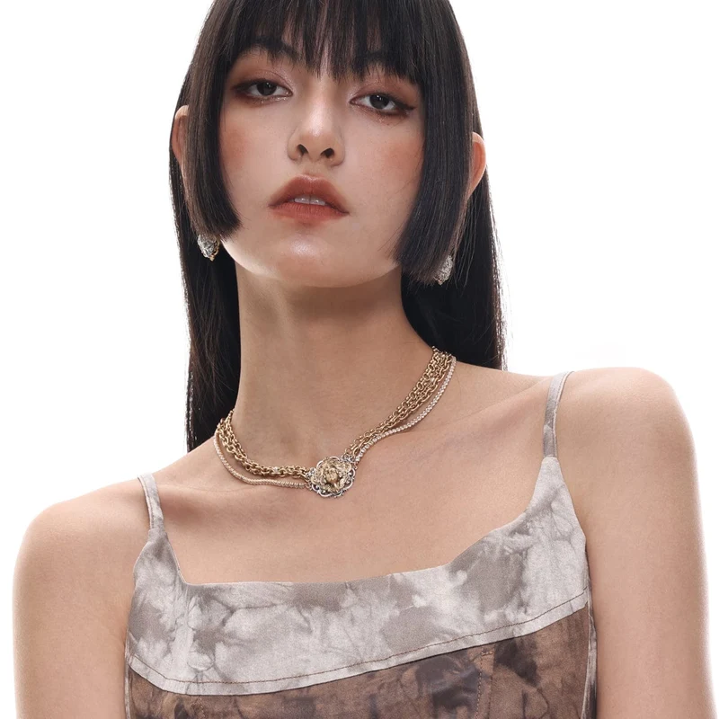 Gothic Medusa Multilayer Choker för kvinnor
