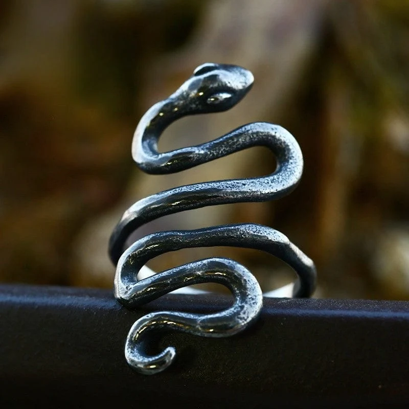 Punk Snake Ring för män
