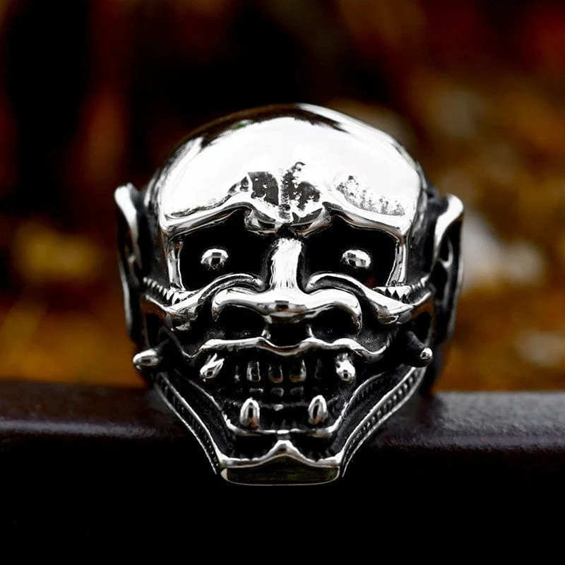 Punk Prajna Skull Ring för män