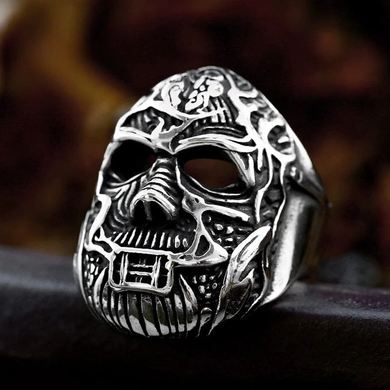 Punk Skull Mask Ring för män