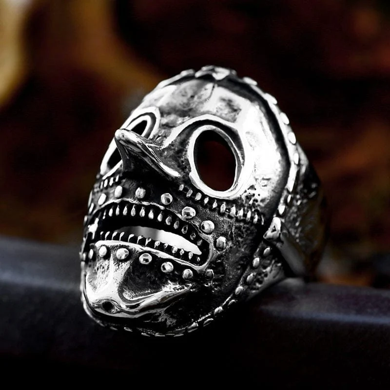 Punk Skeleton Mask Ring för män