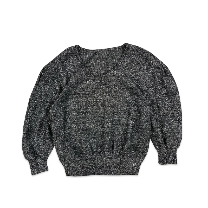 Vintage Lurex Long Sleeved Top 14 16 18 20