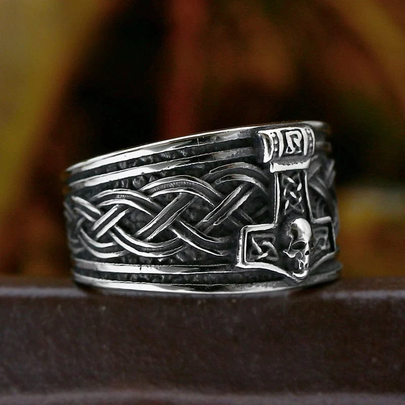 Punk Skull Anchor Crow Ring för män