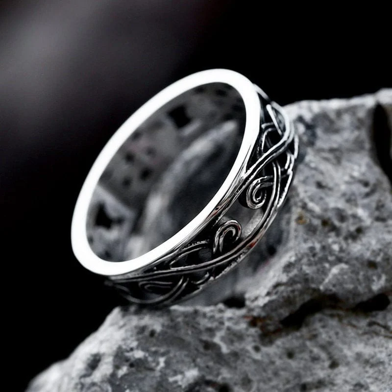 Punk Viking Mönster Ring för män