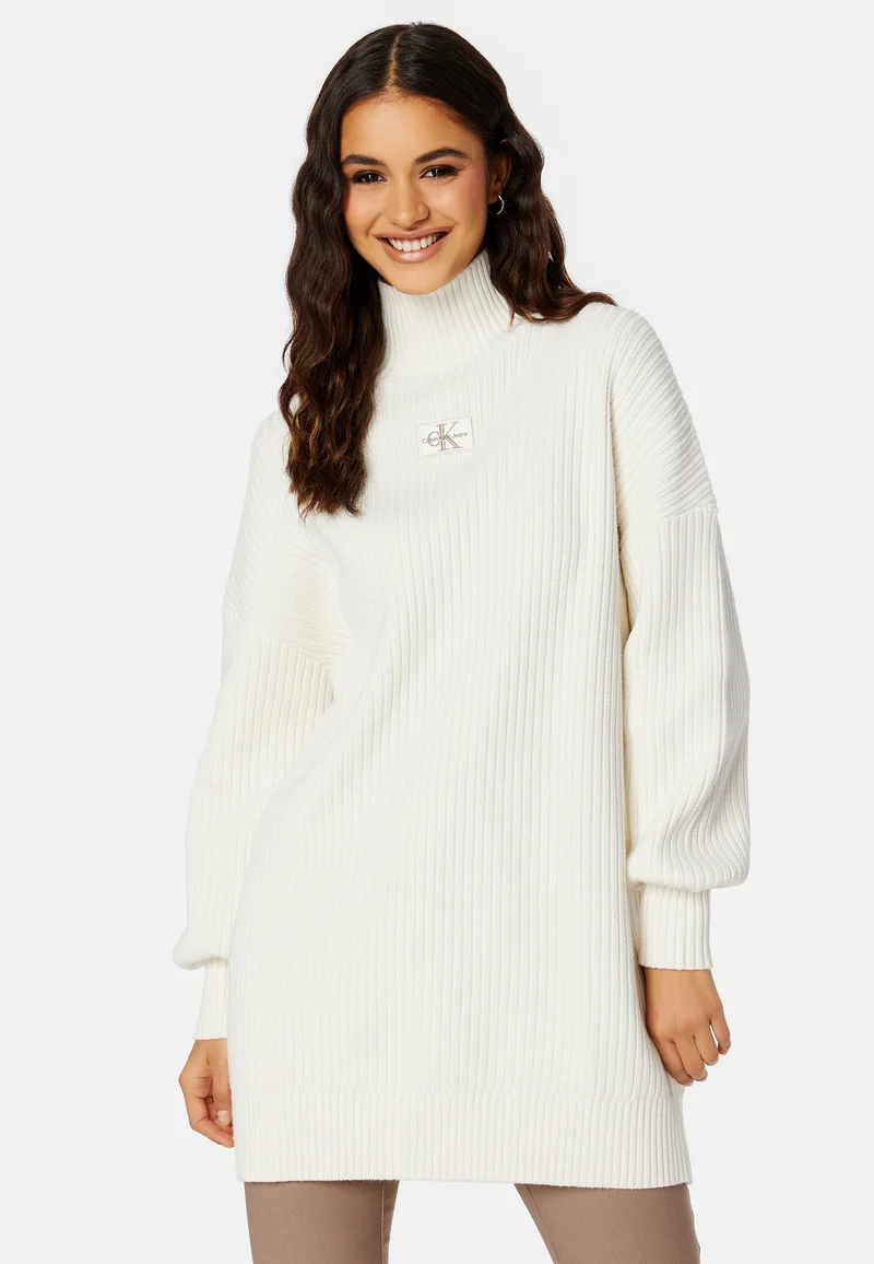 Badge Loose Sweater Dress
