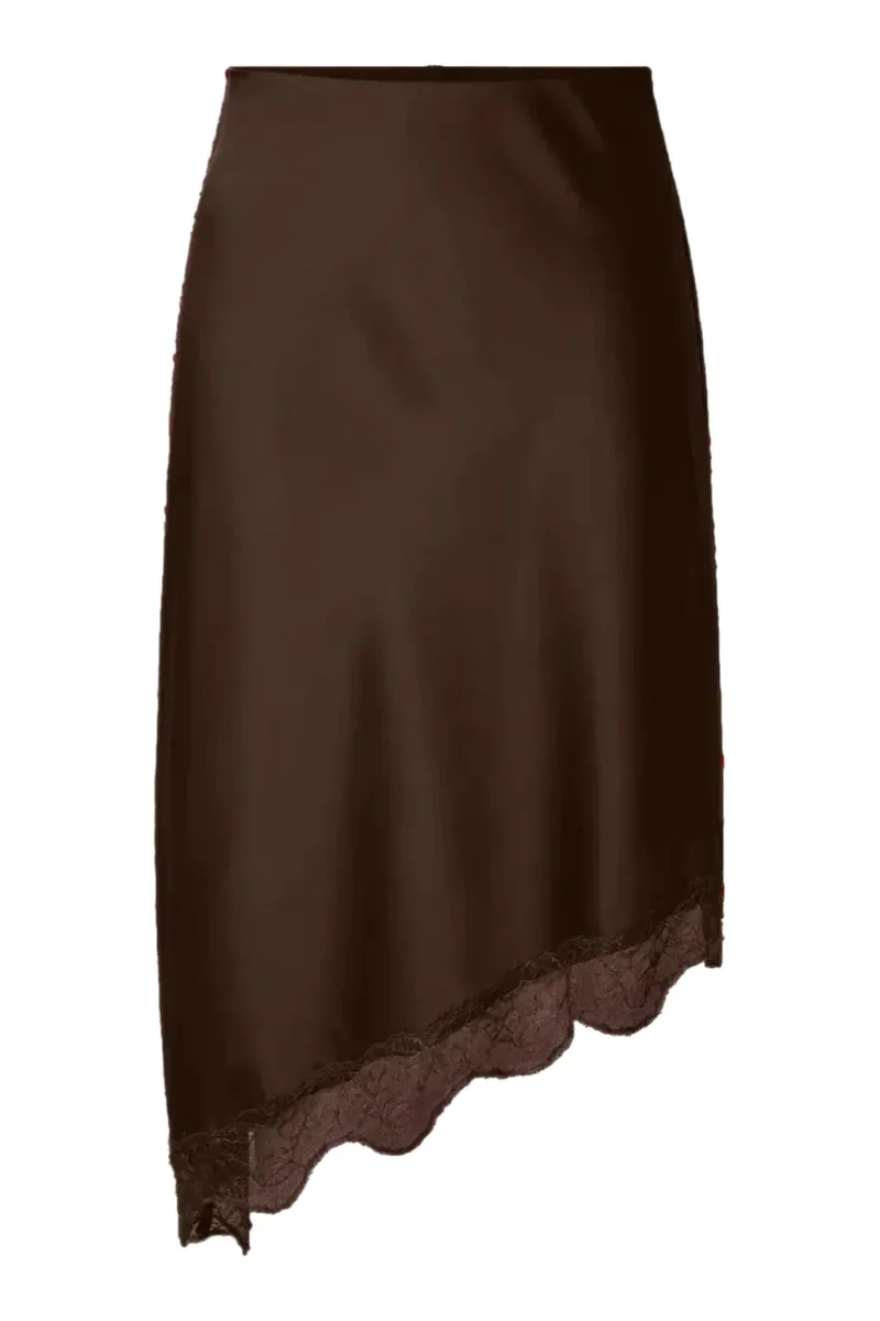 YAS - Yaseveline Midi Lace Skirt - 5148079 Chocolate Brown