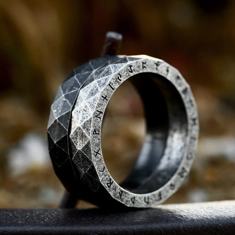 Punk Rhombus Letter Ring för män