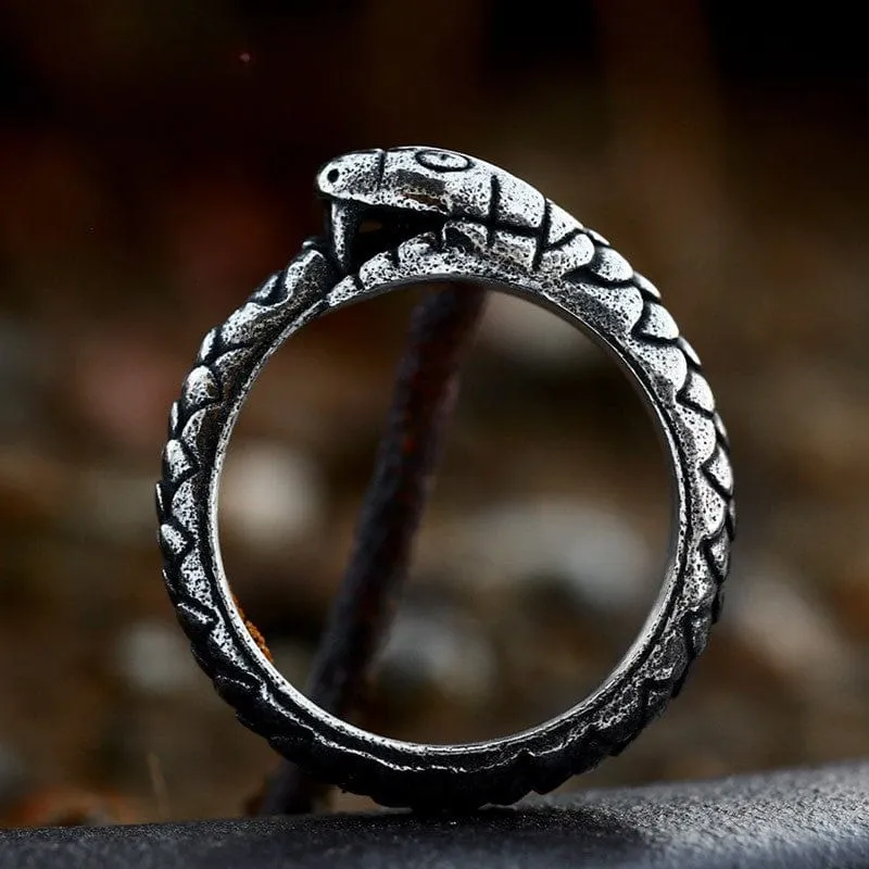 Punk Ouroboros Ring för män