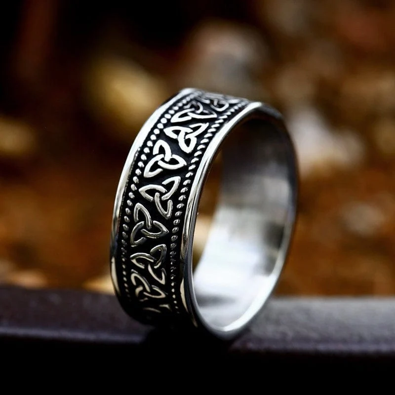 Punk Viking Celtic Knot Ring för män