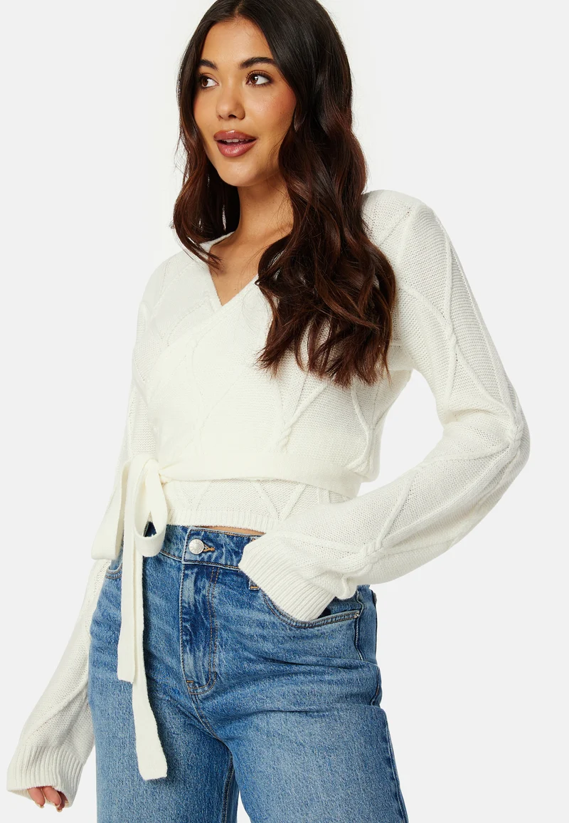 Paulina wrap knit cardigan