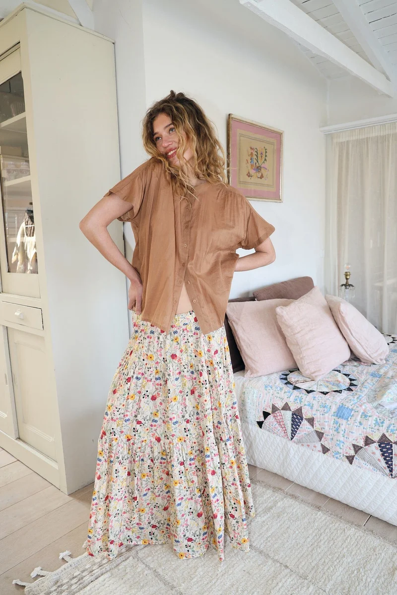 Lollys Laundry - Sunsetll Maxi Skirt26241-2006 - 74 Flower Print