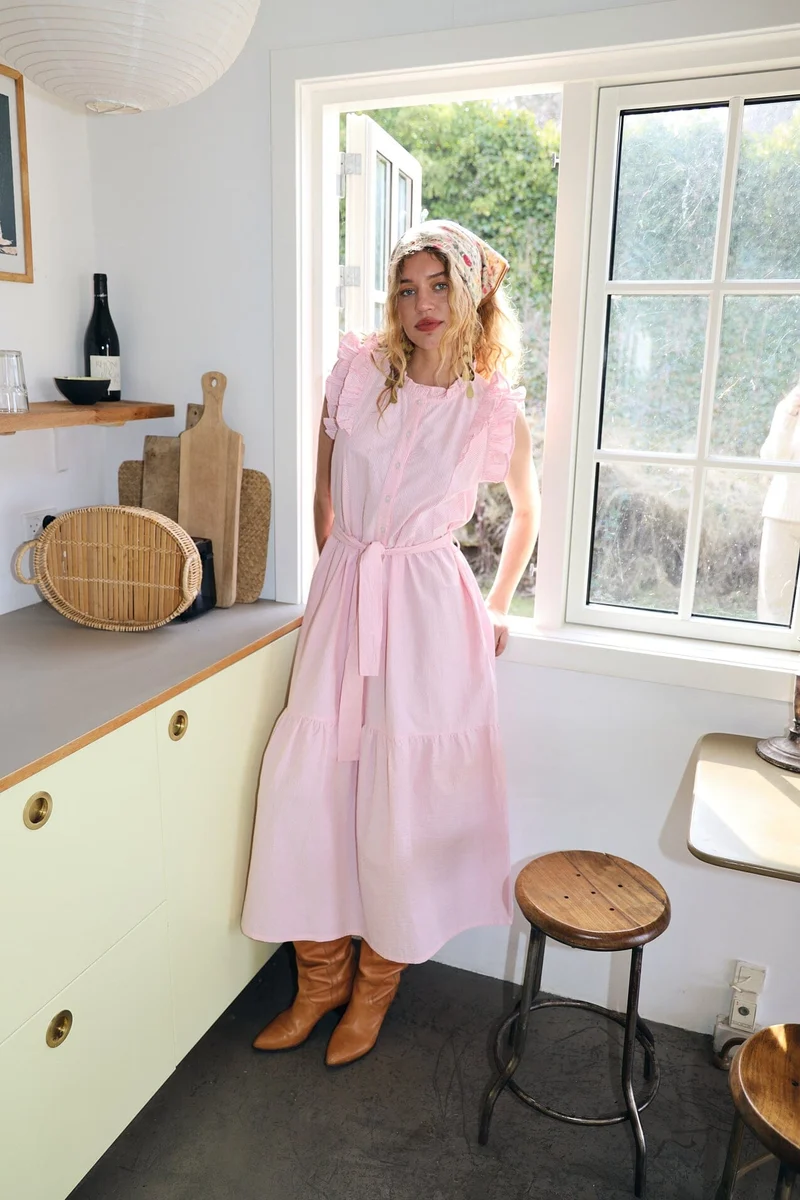 Lollys Laundry - Harrietll Maxi Dress Sl26212-3001 - 84 Light Pink