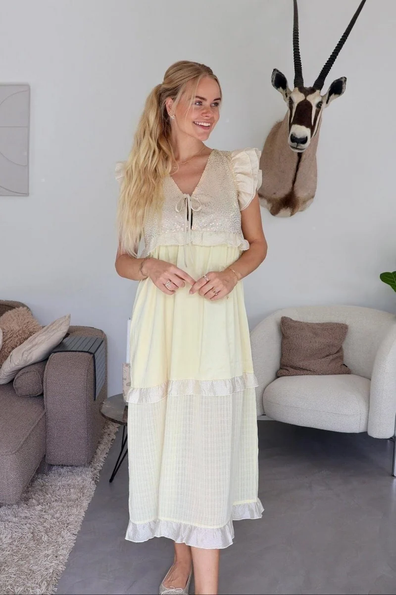Liberte x Molly&My - Nor-Frill-Dress 22236 - Butter Yellow